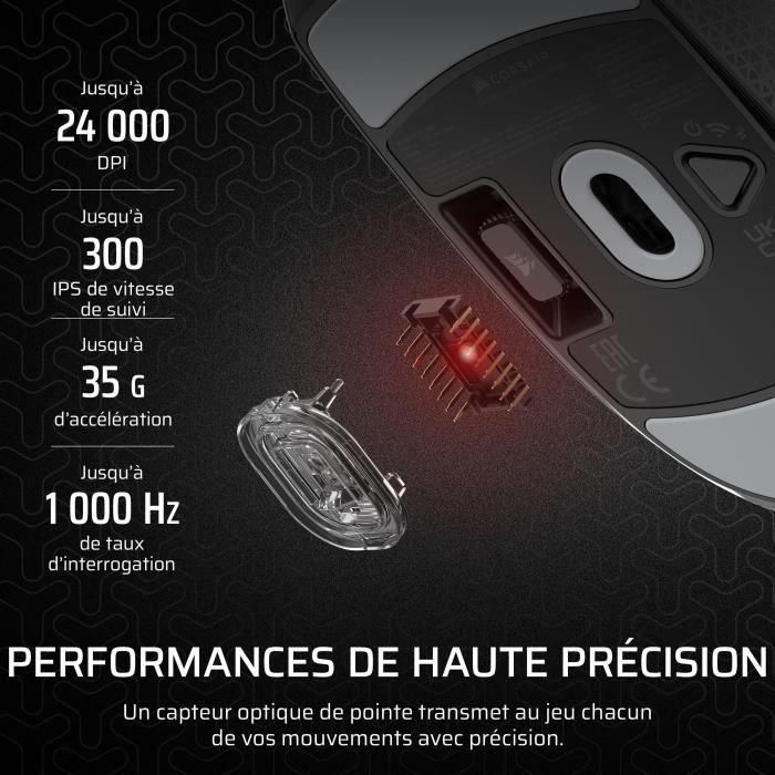 Ratón inalámbrico para juegos - CORSAIR - M55 Wireless - Negro, Simétrico 3 Ratón inalámbrico para juegos - CORSAIR - M55 Wireless - Negro, Simétrico 3