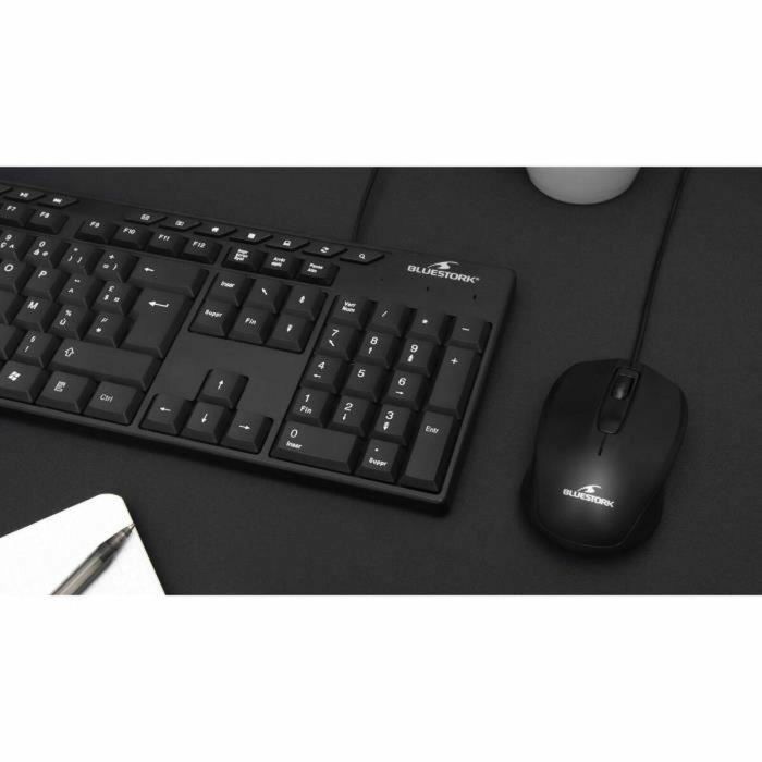 Pack Teclado y Ratón - BLUESTORK - MEDIA OFFICE - Con cable - Azerty - Compatible con Windows - Negro 2