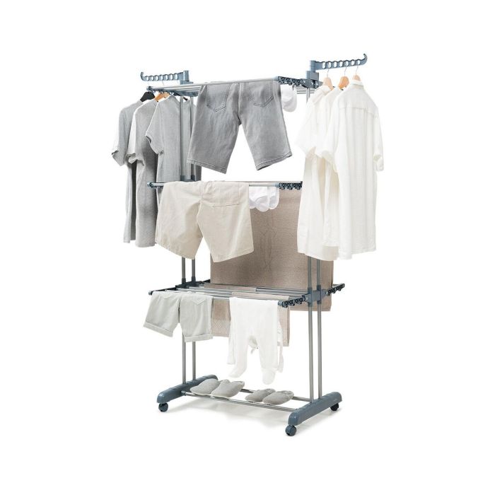 Tendedero Plegable Vertical con Ruedas Dolver InnovaGoods 24 Barras 2 Tendedero Plegable Vertical con Ruedas Dolver InnovaGoods 24 Barras 2