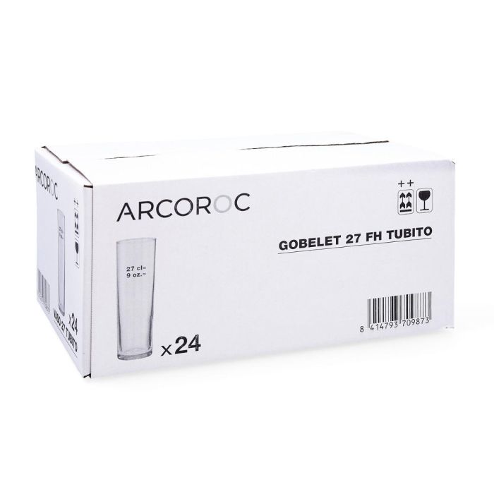 Arcoroc Caja 24 Vasos Altos Vidrio Tubito 27 cL 1 Arcoroc Caja 24 Vasos Altos Vidrio Tubito 27 cL 1