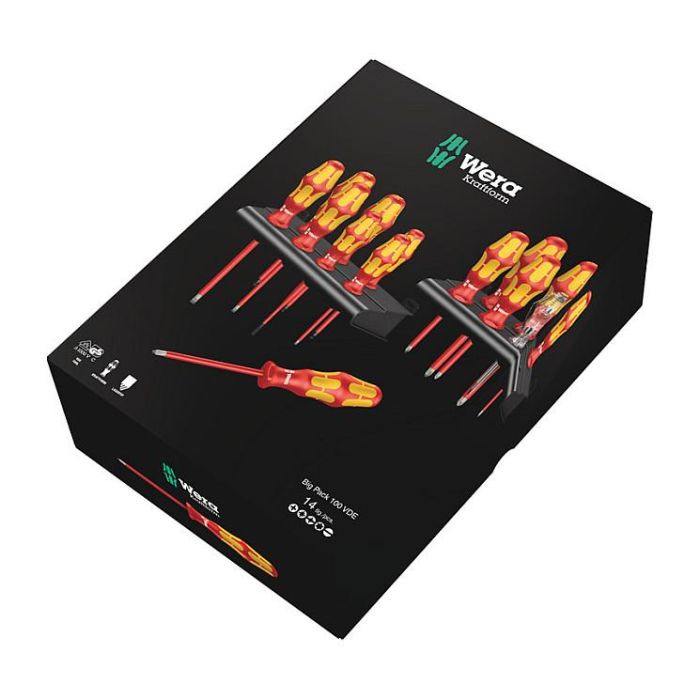 Wera 05105631001 Kraftform Big Pack 100 VDE Juego de Destornilladores con Aislamiento (14 Piezas, Phillips, Pozidriv, Torx) 3