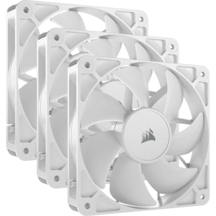 Corsair RS120 COR0840006684251 - Set de 3 Ventiladores PWM de 120mm para PC Gaming/Refrigeración, Blanco