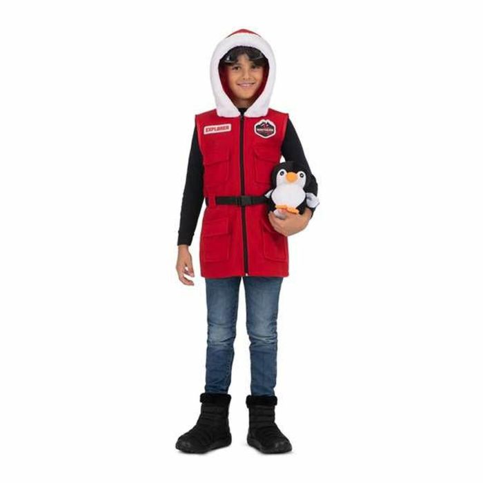 Disfraz yo quiero ser explorador/a del polo norte gafas de ski, chaleco con capucha y pingüino de peluche talla 3-5 y 2 Disfraz yo quiero ser explorador/a del polo norte gafas de ski, chaleco con capucha y pingüino de peluche talla 3-5 y 2