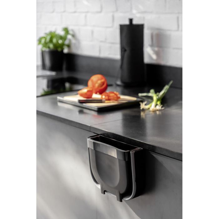 Wenko Cubo de Basura Plegable 5 Litros Negro para Puertas de Armario y Cajones (25,5x18x18 cm) 3