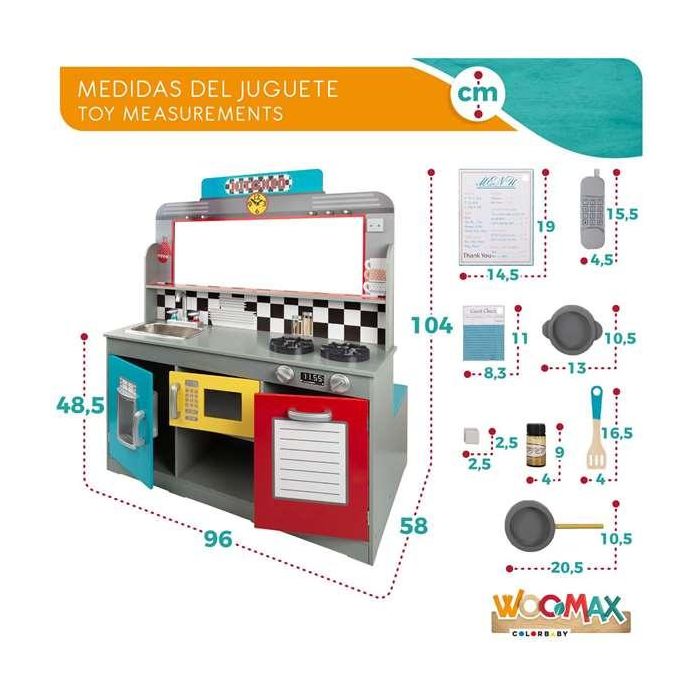 Cocina de Juguete Play & Learn Retro 90 x 104 x 58 cm 16