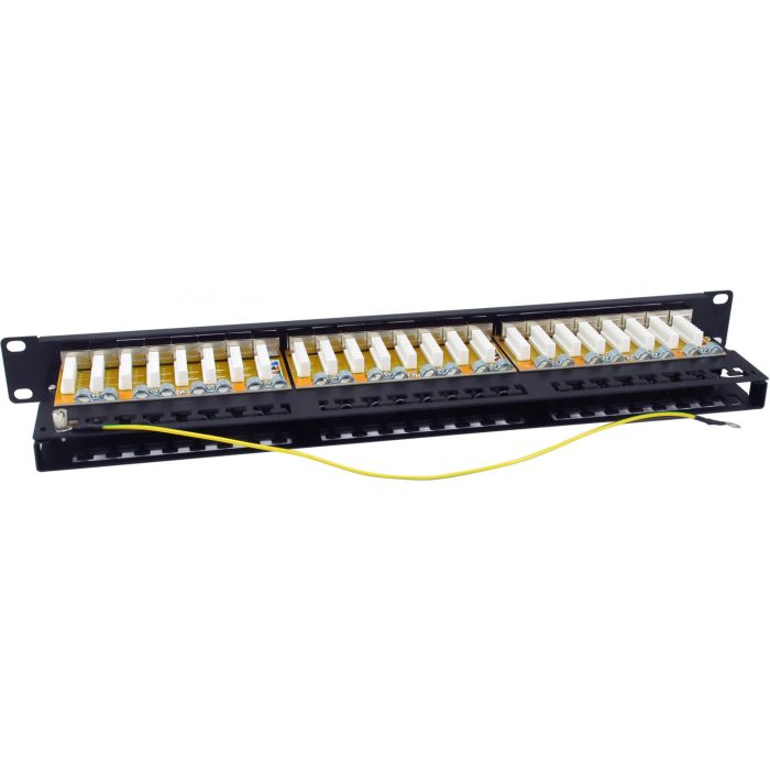 EQUIP 326626 Patch Panel 48 Puertos RJ45 Cat6A FTP 1U Negro para Rack 4