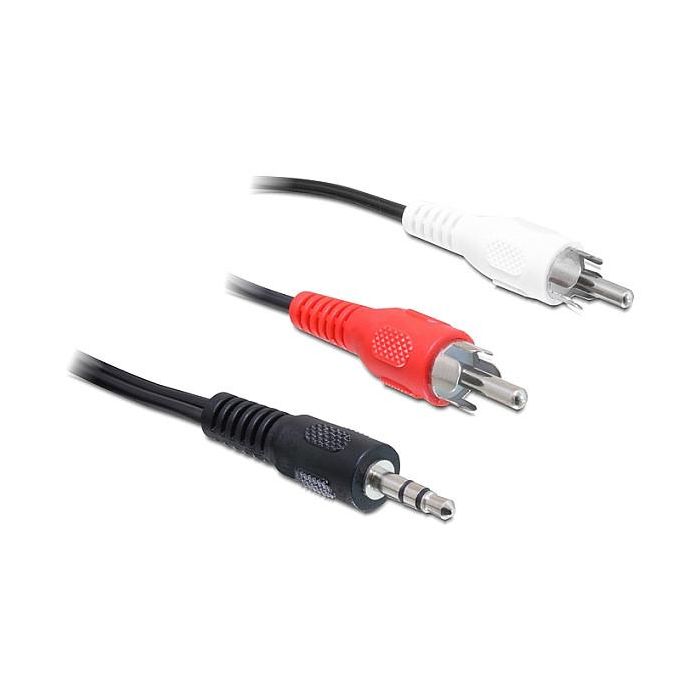DeLOCK 84277 Cable Audio 3.5mm Macho a 2x RCA Macho 10m Negro 1