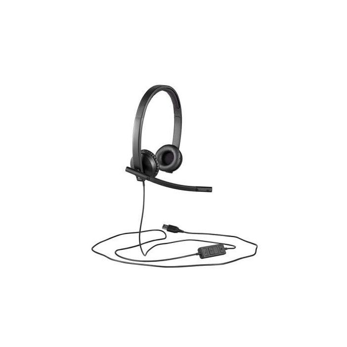 Logitech Auricular Biaural Estereo Con Micrófono, Usb - H570E 1