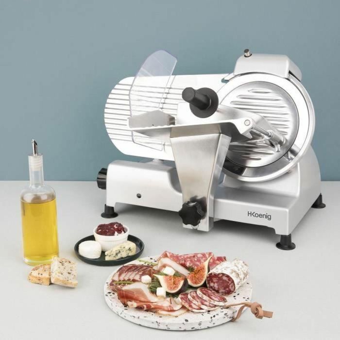 Hkoenig Cortadora de Fiambres MSX220 - 240 W - Cuchilla 220 mm - Grosor Regulable 0-12 mm 1