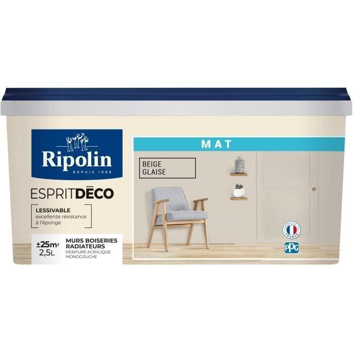 RIPOLIN Todas las piezas de pintura de pared, Ripolin - Beige mate, 2.5L RIPOLIN Todas las piezas de pintura de pared, Ripolin - Beige mate, 2.5L