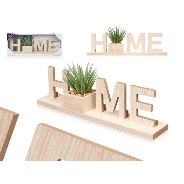 Letrero Decorativo Home Con Planta Giftdecor 40X15CM (6 Unidades) Letrero Decorativo Home Con Planta Giftdecor 40X15CM (6 Unidades)
