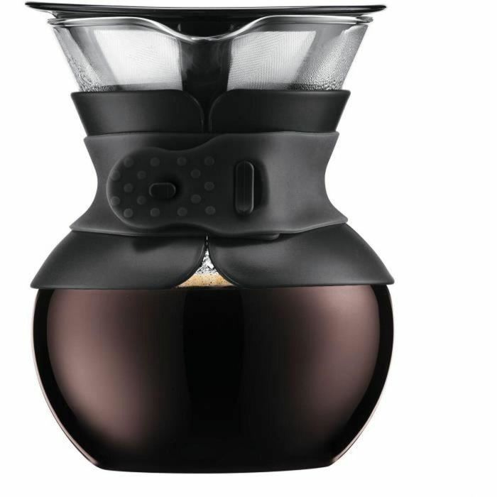 Bodum BOD0699965293512 Cafetera A Over con Filtro de Malla de Acero Inoxidable Permanente, 0.5 L, 4 Tazas