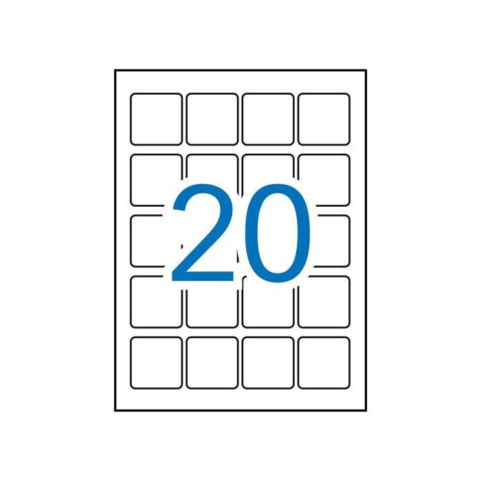 Apli Etiquetas Adhesivas 45x45 mm Inkjet-Láser C-Romos 20 X 20H Poliéster Blanco Apli Etiquetas Adhesivas 45x45 mm Inkjet-Láser C-Romos 20 X 20H Poliéster Blanco