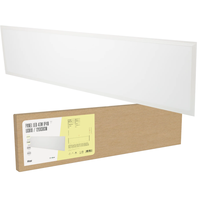 BX3 LIGHT Panel LED Empotrable 40W 3600Lm UGR<19 120x30Cm 4200K 40.000H [BX3-PL-40W-W] para Oficina