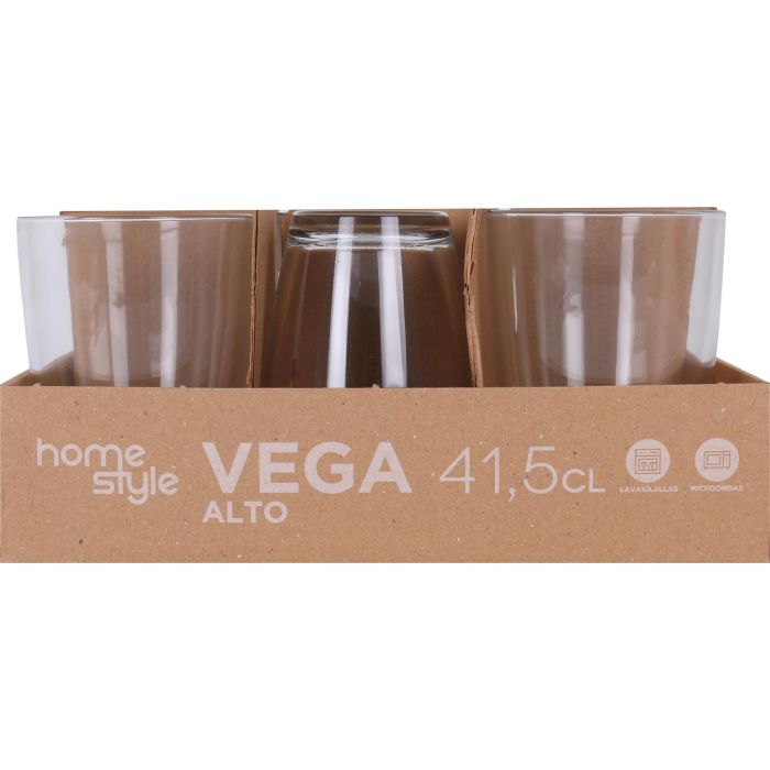 Lav Vaso Vega Alto 41.5 Cl (8.5 x 8.5 x 12 cm, 340 g) (24 Unidades)