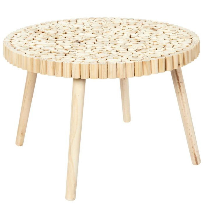 Home Deco Factory Mesa Auxiliar Rondin Natural Madera Altura 40 Diámetro 60 0 Home Deco Factory Mesa Auxiliar Rondin Natural Madera Altura 40 Diámetro 60 0