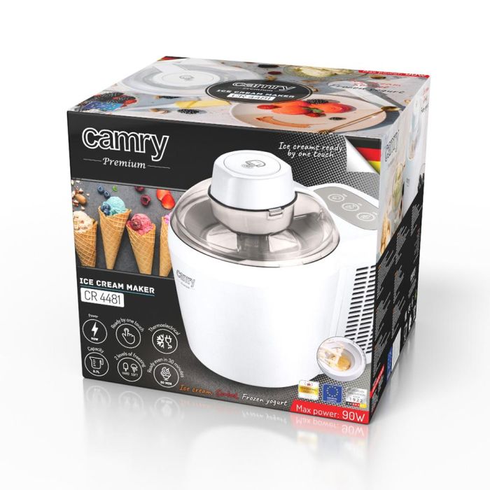 Camry cr4481 Heladera Blanca 0.7 L 90 W para Helados, Sorbete y Yogurt Helado - Prepara en 30 Minutos 4 Camry cr4481 Heladera Blanca 0.7 L 90 W para Helados, Sorbete y Yogurt Helado - Prepara en 30 Minutos 4
