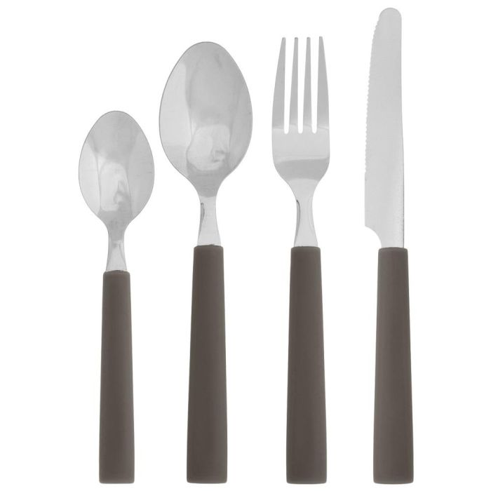 Day Cubertería 16 Piezas Acero Inoxidable Plástico Mango 4 Cuchillos 4 Tenedores 4 Cucharas 4 Cucharillas 4