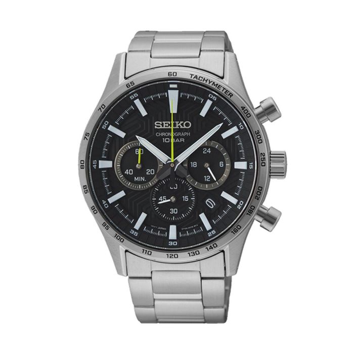 Reloj Hombre Seiko SSB413P1 Negro Plateado 1 Reloj Hombre Seiko SSB413P1 Negro Plateado 1
