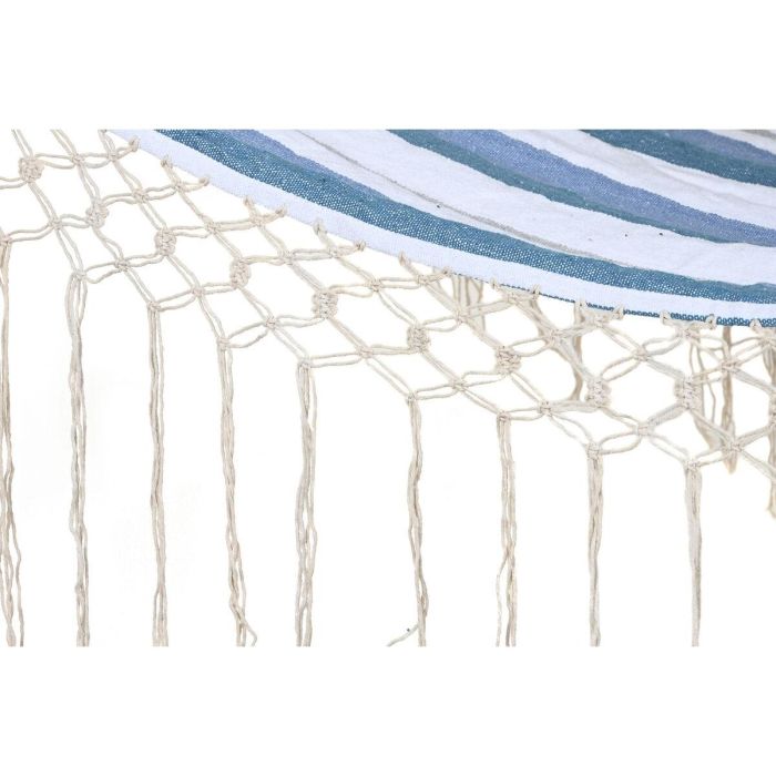 Hamaca DKD Home Decor Rayas Azul Blanco (200 x 100 x 5 cm) 4