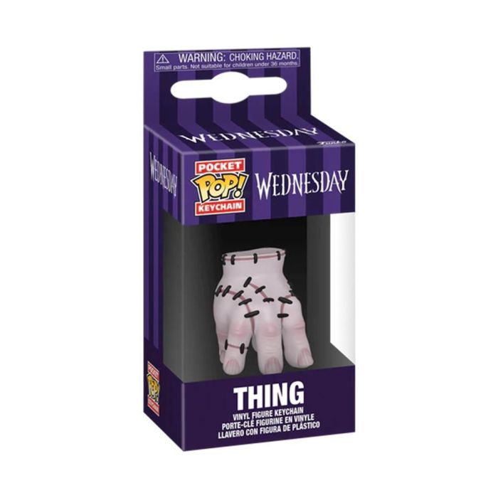 Funko 86678 Llavero POP! Keychain Thing de Miércoles Addams Netflix. Figura de vinilo, 10,2 cm, accesorio oficial coleccionable. 1