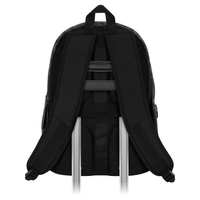 Wednesday Miércoles Mochila HS PLUS Chains Negro - Ripstop, 23L, Urbana con Bolsillo para Dispositivos Electrónicos 4