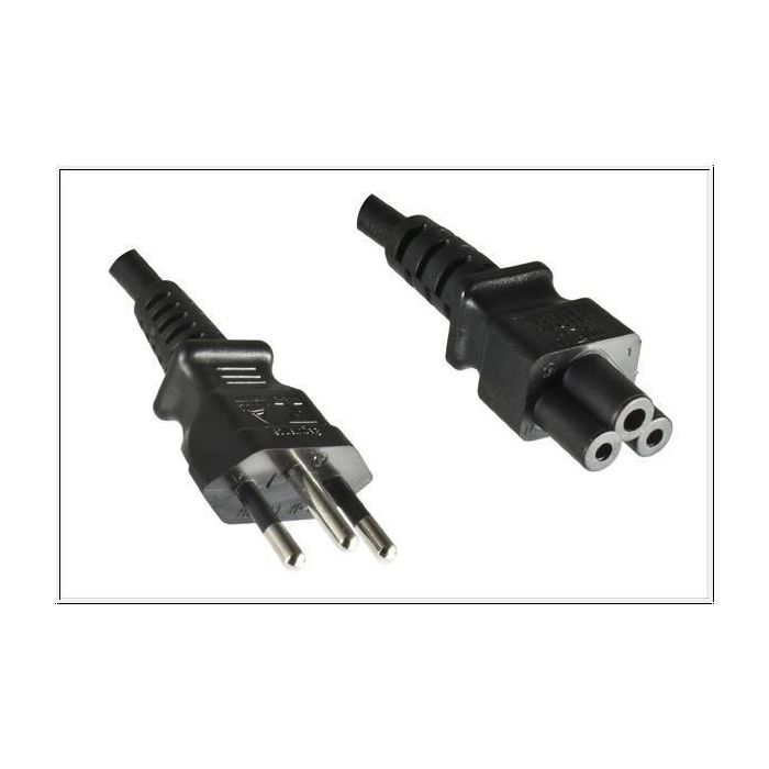 MicroConnect PE010818BRAZIL Cable de alimentación notebook, enchufe Brasil C5, 1.8m, negro, para laptops y periféricos