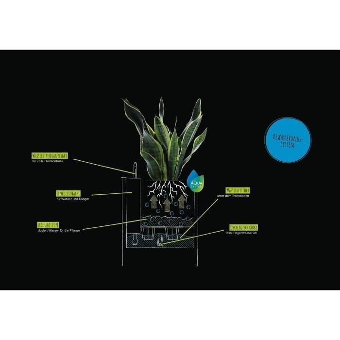 Macetero LECHUZA Canto Stone Column 40 - kit completo, negro grafito 3 Macetero LECHUZA Canto Stone Column 40 - kit completo, negro grafito 3