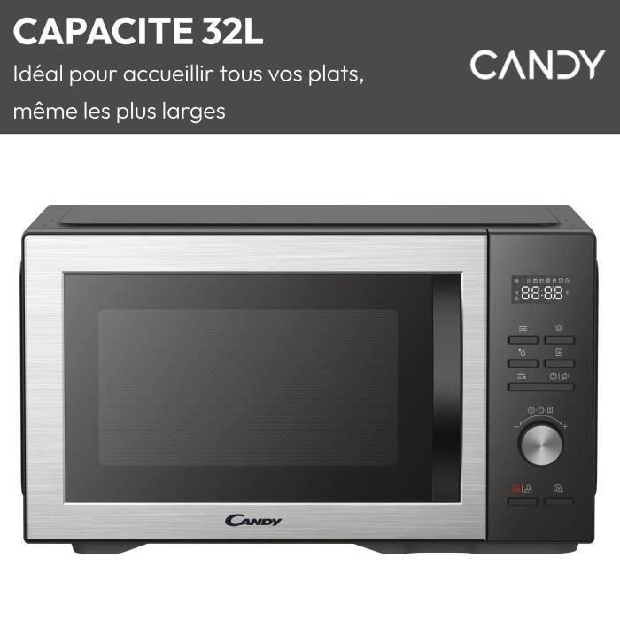 Candy CMGA31EDLB Microondas Grill 31L, 1000W MO / 1000W Grill, Cavidad Acero Inoxidable, UI Digital, Autolimpieza 1