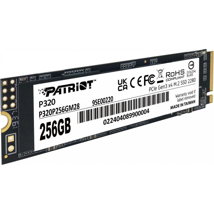 Patriot PE996 SSD M.2 P320 256GB PCIe 3.0 NVMe 2200/1200 MB/s 2280 para PC/Portátil 2 Patriot PE996 SSD M.2 P320 256GB PCIe 3.0 NVMe 2200/1200 MB/s 2280 para PC/Portátil 2
