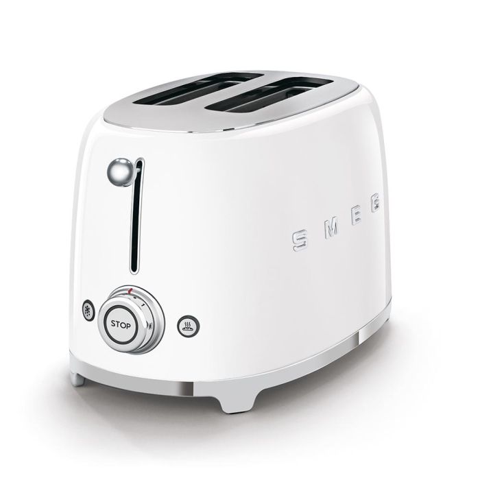 Smeg TSF01WHEU Tostadora 2 Rebanadas Estilo Años 50 Blanco 1