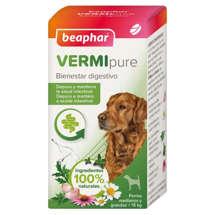 Beaphar Vermipure Comprimidos Perros Grandes >15 kg 50 Comp