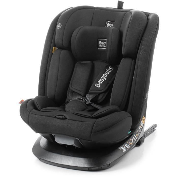 BABYAUTO BAB8435593704172 Silla de coche Across I-Size Isofix Giratoria Reclinable Grupo 0/1/2/3 (40-150 cm) con Reductor Negro