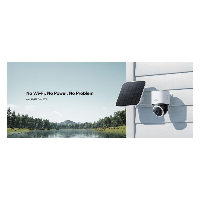 EUFY S330 Cámara de seguridad IP 4G LTE Exterior Inalámbrico 4K con Panel Solar Incluido 6