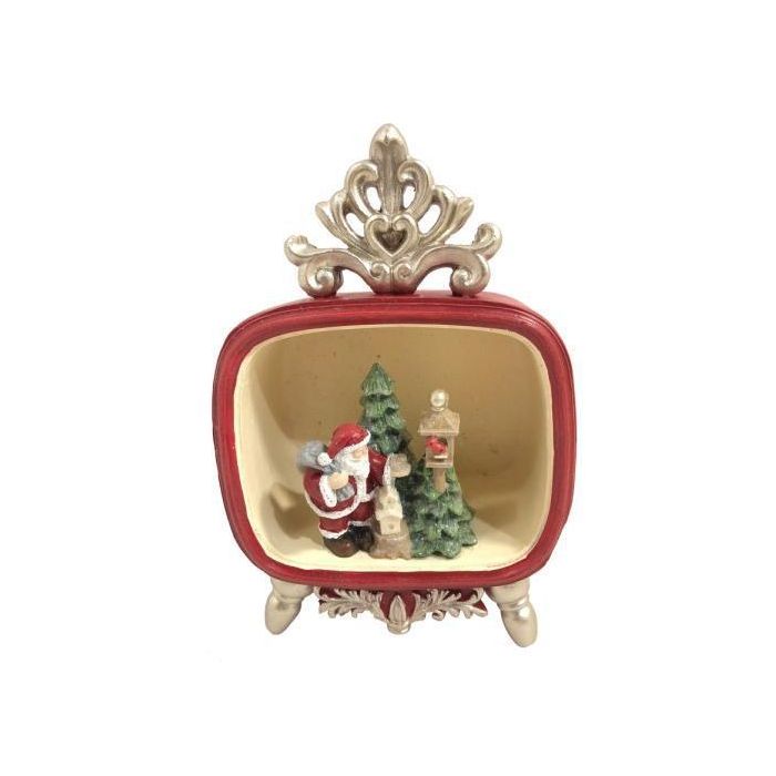 DKD Home Decor Figura Navidad Fantasía de Resina, Pack 4 Unidades, 13 cm Alto x 10 cm Ancho x 5.5 cm Largo - Modelos Surtidos 2