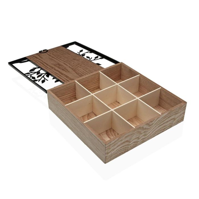 Caja para Infusiones Versa Madera 24,8 x 6,2 x 24 cm Árbol de la vida 1