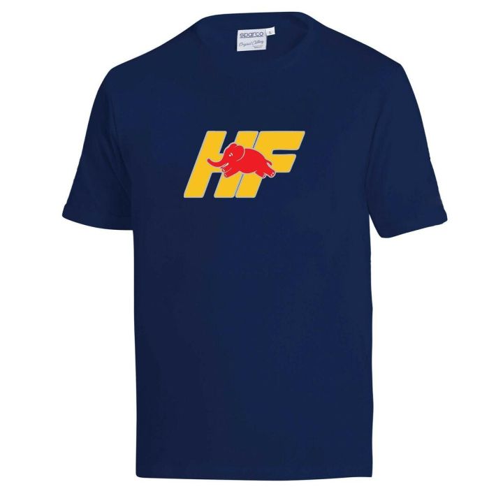 Sparco SBML0010N0N0200M Camiseta Lancia HF Azul para Hombre con Logo HF, Algodón/Elastán, Estilo Automovilismo Deportivo Talla M