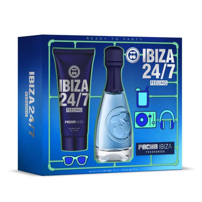 Pacha Ibiza 7/24 feeling eau de toilette for man 100 ml + gel de baño 75 ml