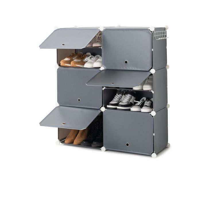 Zapatero Modular Portátil InnovaGoods Gris 7