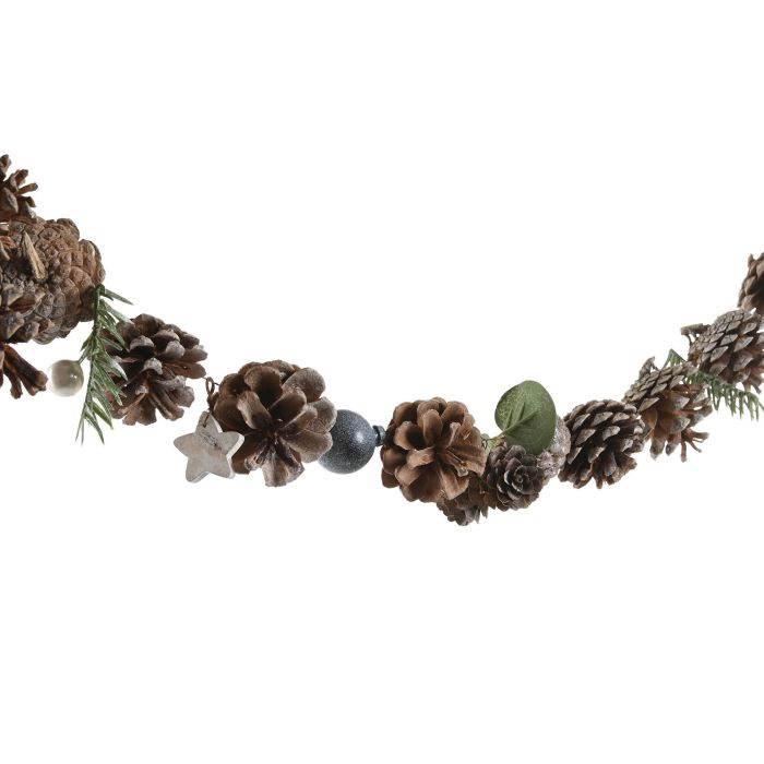 DKD Home Decor Guirnalda Navidad Fantasía Natural Blanco 7 x 150 x 7 cm (2 Unidades) 1