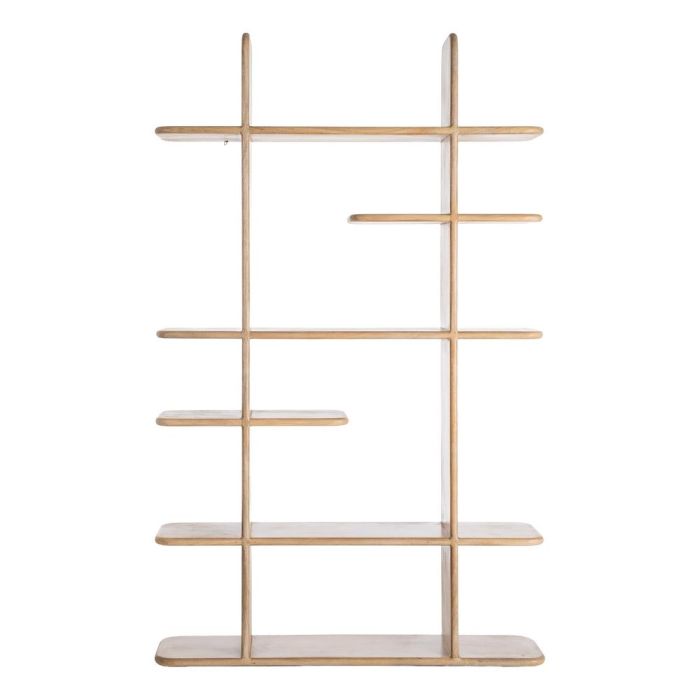 Estantería Natural Madera de Mango Salón 124 X 28 X 200 cm