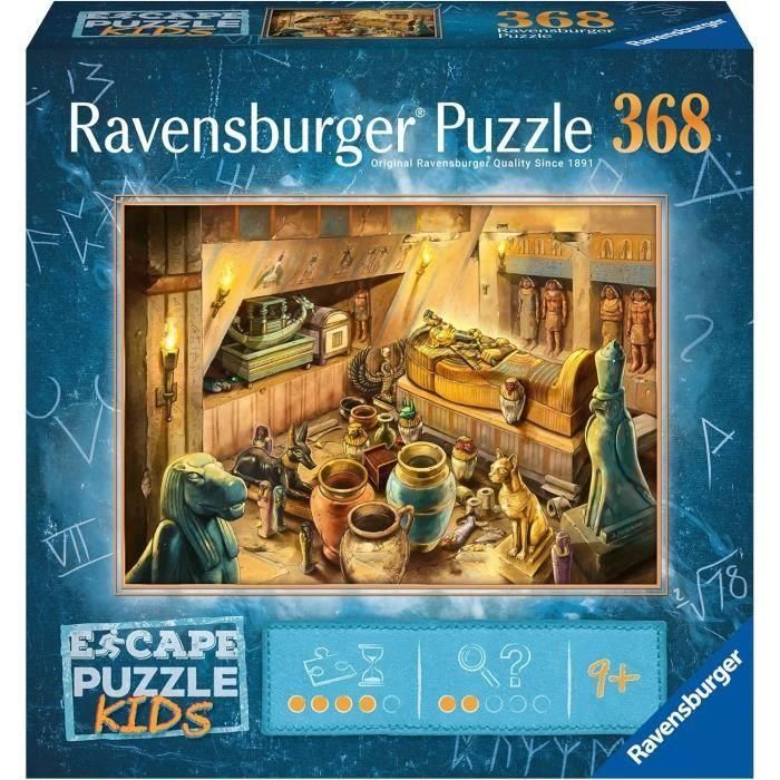 Ravensburger Escape Puzzle Kids 368 piezas - Antiguo Egipto - El primer puzzle Escape Game para niños +9 años 1 Ravensburger Escape Puzzle Kids 368 piezas - Antiguo Egipto - El primer puzzle Escape Game para niños +9 años 1