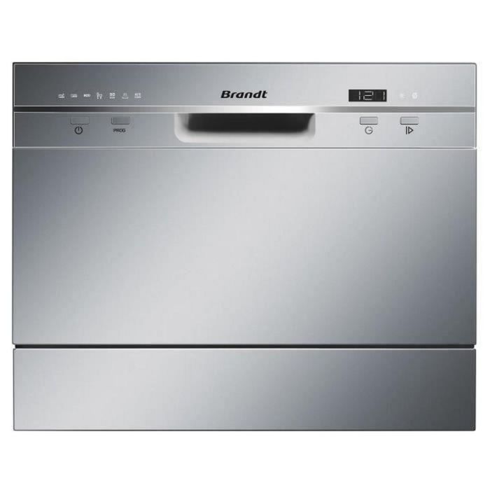 Brandt DFC6519S Lavavajillas de Libre Instalación, 6 cubiertos, Ancho 55 cm, 49 dB, Clase A+, 7 programas, Inicio diferido 24h 0 Brandt DFC6519S Lavavajillas de Libre Instalación, 6 cubiertos, Ancho 55 cm, 49 dB, Clase A+, 7 programas, Inicio diferido 24h 0