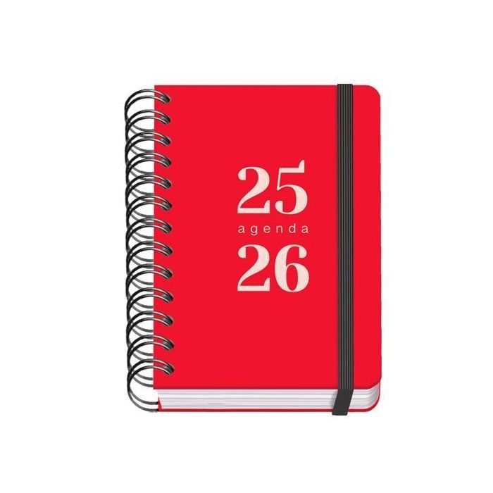 Dohe Agenda Escolar Grammar A6 Espiral Doble Dp Tapa Pp Rojo 2025-2026