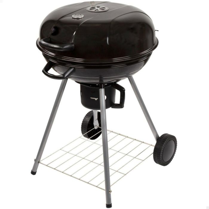 Barbacoa de Carbón con Ruedas Aktive Aluminio Metal esmaltado textileno 57 x 86 x 57 cm Negro Barbacoa de Carbón con Ruedas Aktive Aluminio Metal esmaltado textileno 57 x 86 x 57 cm Negro