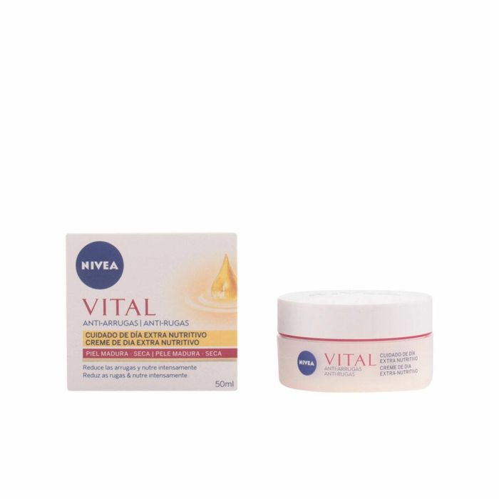 Nivea Cream Vital Antiarrugas con Aceite de Argán y Calcio 50 mL Nivea Cream Vital Antiarrugas con Aceite de Argán y Calcio 50 mL