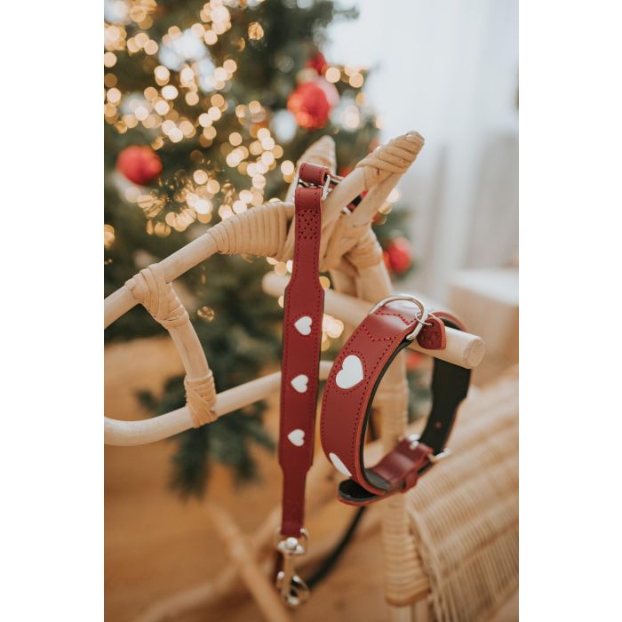 Hunter Correa Ajustable Love para Perro de Cuero de Vaca, 200 cm Largo x 1.3 cm Ancho, Rojo-Negro. Con Forro Napa, Artesanal. 2 Hunter Correa Ajustable Love para Perro de Cuero de Vaca, 200 cm Largo x 1.3 cm Ancho, Rojo-Negro. Con Forro Napa, Artesanal. 2