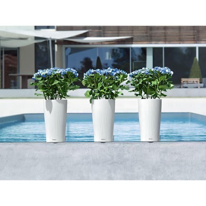 Jardinera - Cilindro color 32 - Kit completo - Blanco - 13 L -LECHUZA 1