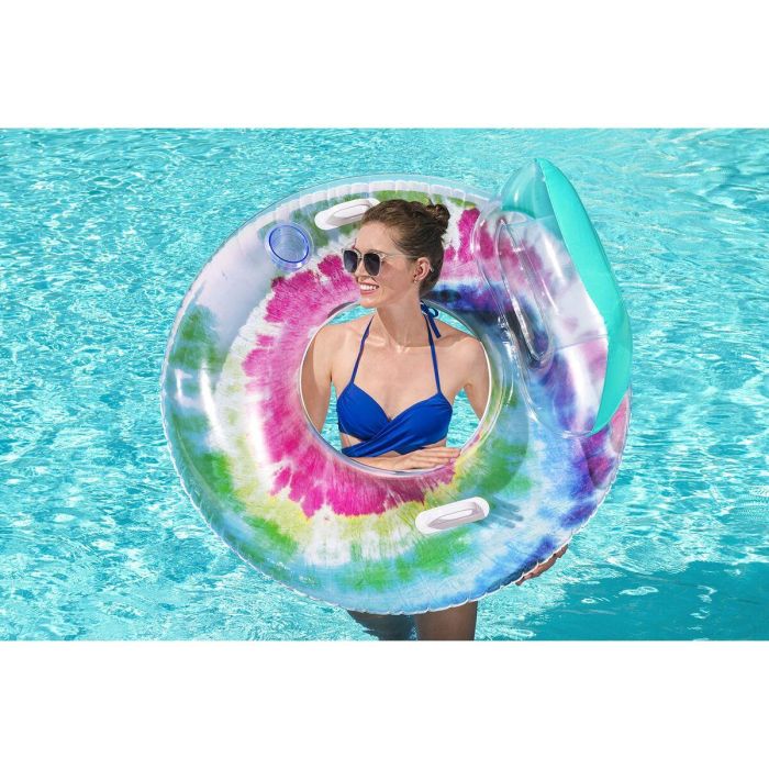Boya - Bestway - Multicolor - Diámetro 117 cm - Con reposacabezas, asas y portavasos 6 Boya - Bestway - Multicolor - Diámetro 117 cm - Con reposacabezas, asas y portavasos 6