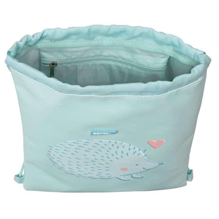 Bolsa Mochila con Cuerdas Safta Erizo Turquesa (26 x 34 x 1 cm) 3 Bolsa Mochila con Cuerdas Safta Erizo Turquesa (26 x 34 x 1 cm) 3